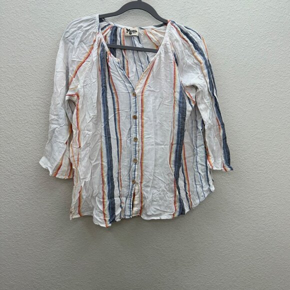 Show Me Your Mumu Catalina Cup Tunic Button Up Blouse Shirt Womens size Small - Picture 1 of 6